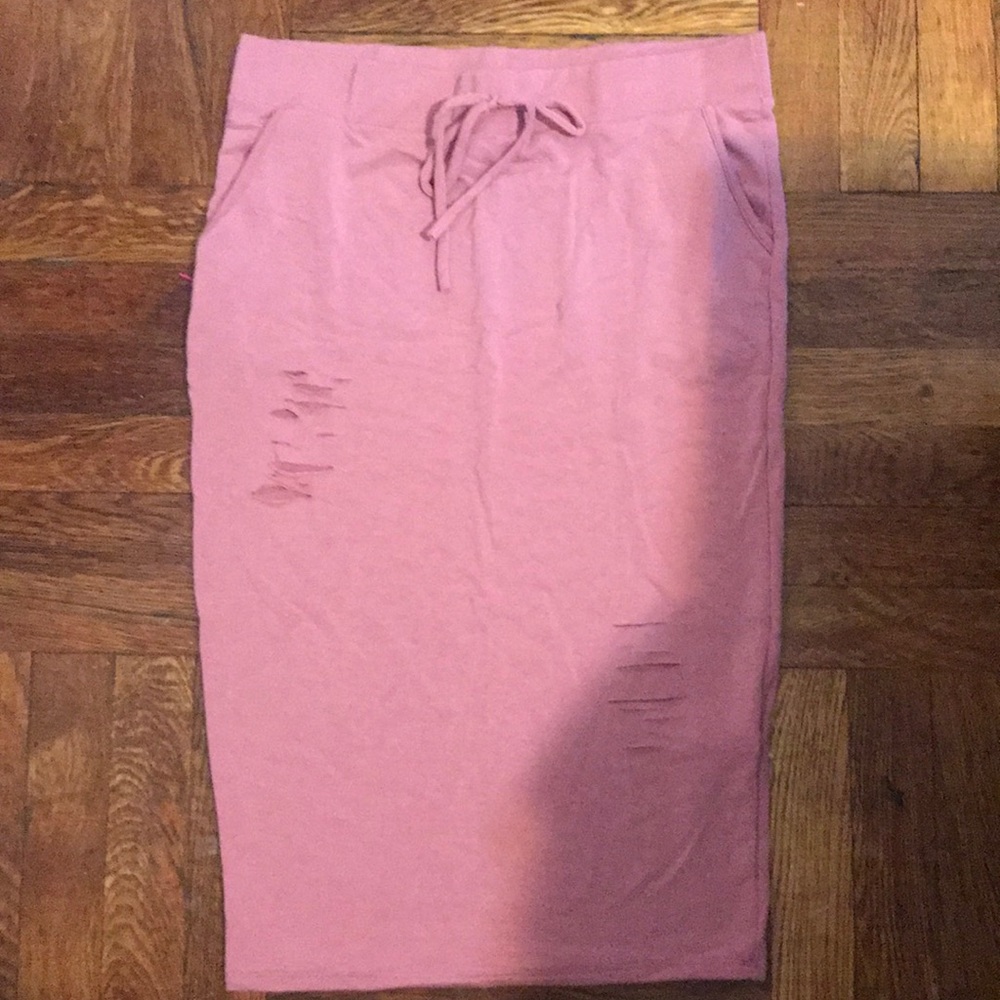 Two piece mauve color outfit